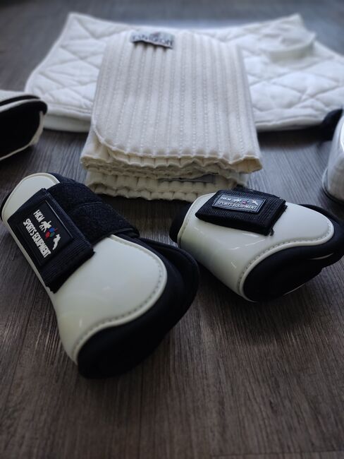 Reitset/ Turnierset in Weiß für Warmblut, Marcus, Tendon Boots, Markranstädt, Image 3