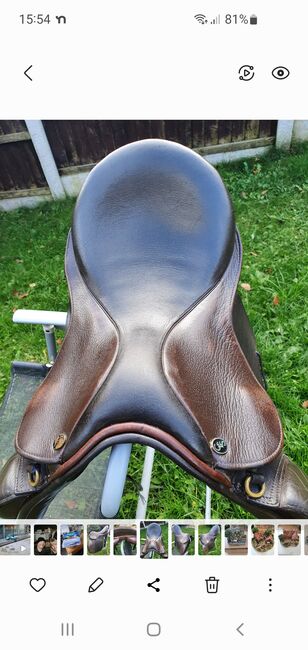 Saddle in brown leather, GFS, Karen Petza, Vielseitigkeitssattel (VS), Tottington, Bury, Abbildung 2