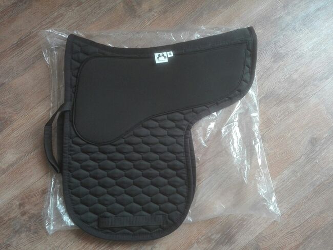 Satteldecke mit Moosgummi-Pad / WB DR / schwarz / NEU, Loesdau, S. Mer, Dressage Pads, Varel