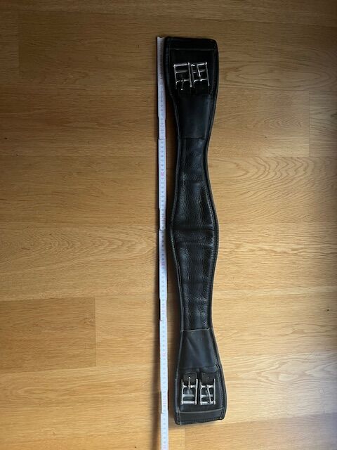 Sattelgurt schwarz von Henning, Büffelleder, handgefertigt, 75 cm, Henning Kurzgurt, Elke Griese, Girths & Cinches, Berlin