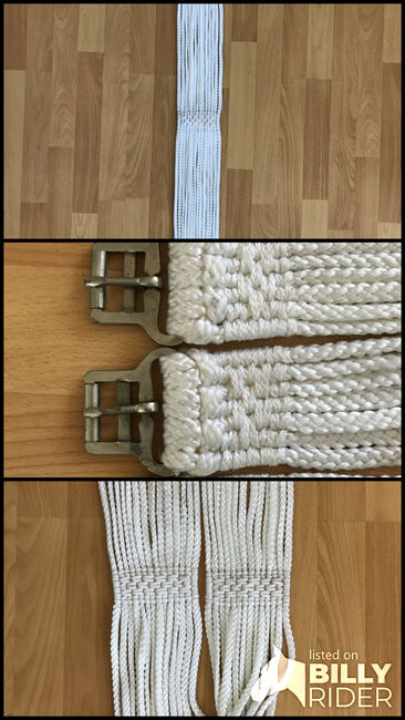 Sattelgurt Langgurt Schnurengurt weiß 125 cm, Claudia Schenkel, Girths & Cinches, Putzbrunn, Image 4