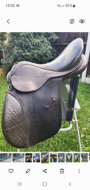 Saddle in brown leather, GFS, Karen Petza, Siodła wszechstronne, Tottington, Bury