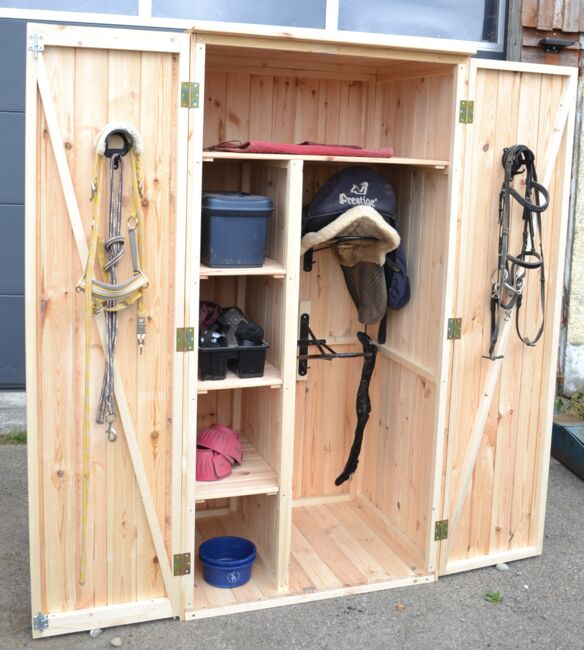 Sattelschrank Stallspind Massivholz 120 x 75 x 200 cm NEU, Der Holzbock (Der Holzbock), Tack Locker, Sontheim, Image 14