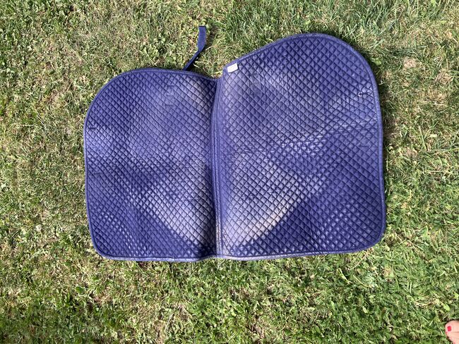 Sattelschabracke /Sattelpad blau mit Goldrand, Keine Angabe , Verena 🐎 , Dressage Pads, Rhens, Image 3