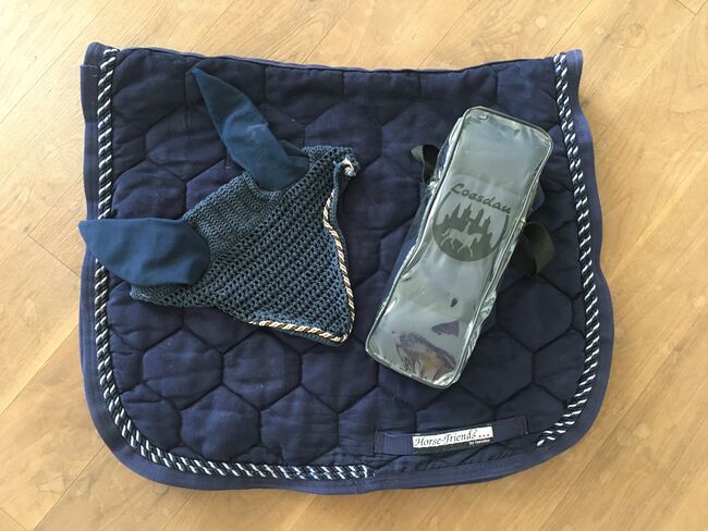 Schabracke dunkelblau im Set zu verkaufen WB Dressur, Schabracke Dressur WB, Franziska, Dressage Pads, Ittenhausen 