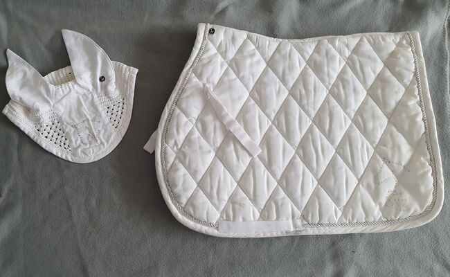 Schabracke inkl Fliegenhaube weiß, Eilin , Dressage Pads, Erolzheim