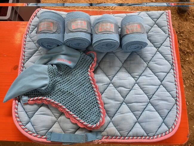 Schabracke Set 4Horses hellblau, 4 Horses, Mareike, Dressage Pads, Steinheim