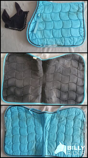Schabracke mit Fliegenhaube Showmaster türkis, Eilin , Dressage Pads, Erolzheim, Image 4