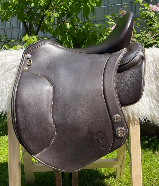 Sattel Sommer „Dressursattel Minos“ 17,5 Zoll - Dunkelbraun mit Gold, Sommer Minos, Sandra, Dressage Saddle, Ilmenau, Image 7