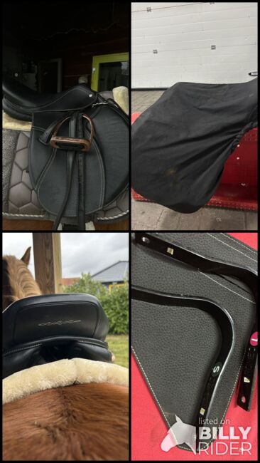 Sattel VS schwarz mit Steigbügel, -riemen und Sattelgurt, Fouganza, bonny, All Purpose Saddle, Korswandt, Image 18