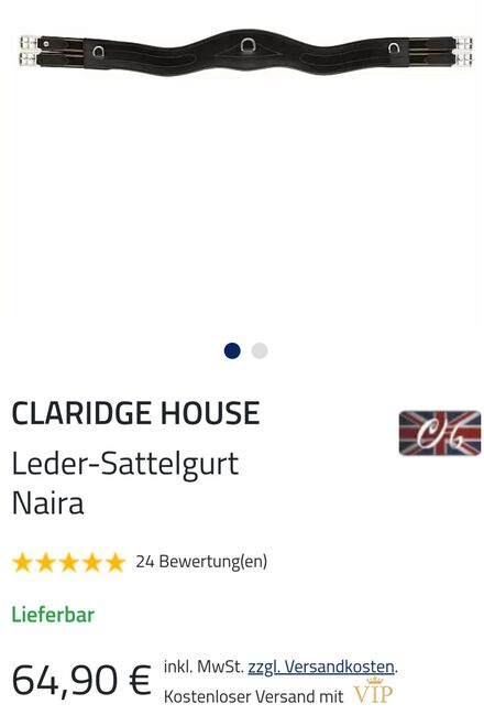Sattelgurt langgurt leder 130cm, Claridge house, Andrea, Girths & Cinches, Odenthal, Image 2