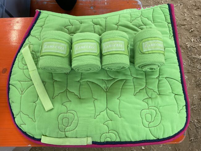 Schabracke Set Lami-Cell grün, Mareike, Dressage Pads, Steinheim
