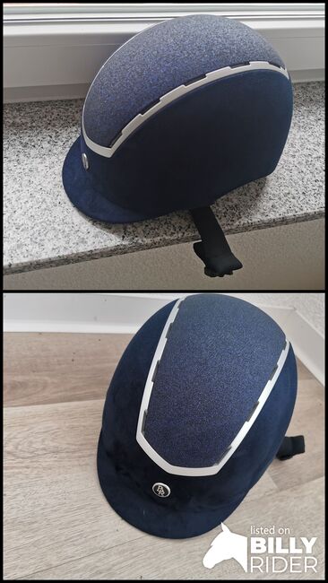 Verkaufe Reilhelm Größe 52-54 navy Glitzer, BR, Kristin Straub , Riding Helmets, Weinsberg , Image 3