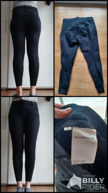 VERKAUFE Reithose Blackforest schwarz, Loesdau, Blackforest Genua Kniebsatz BIO, Antonia S., Breeches & Jodhpurs, Hurlach, Image 6