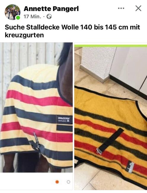 SALLDECKE in Wolle 140 Bis 145 gelb mit kreuzgurten, Annette , Pferdedecken, Friedrichshafen