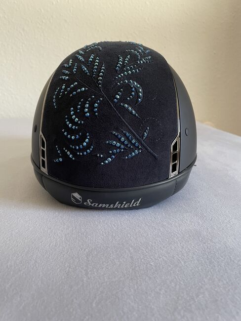 Samshield Reithelm blau Schale S Gr.56 -Neuwertig!, Samshield Shadowmatt blau, Hannah Noll, Riding Helmets, Hünstetten, Image 4