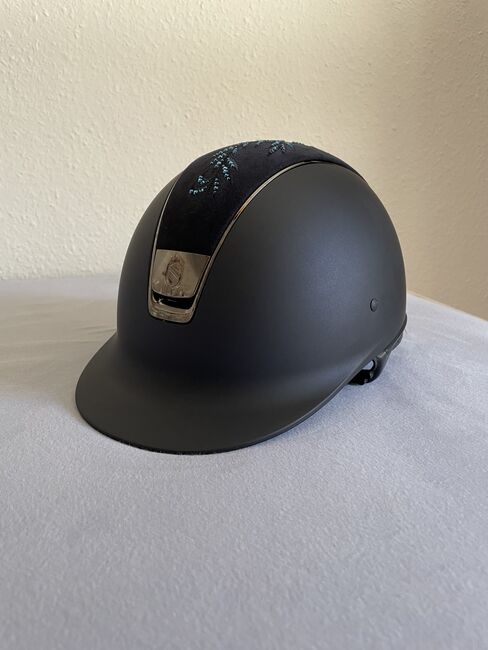 Samshield Reithelm blau Schale S Gr.56 -Neuwertig!, Samshield Shadowmatt blau, Hannah Noll, Riding Helmets, Hünstetten, Image 2