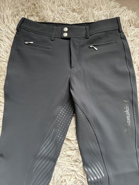 Samshield Reithose grau, Samshield Reithose Damen Diane mit Voll-Grip in anthrazit, Evelyn Wouters, Reithosen, Aachen, Abbildung 2
