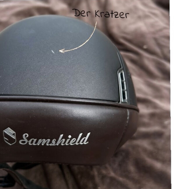 Samshield Reithelm Classic Shadowmatt, Trim Titanium, Blason Black Chrome, brown, Samshield , Mia Van, Riding Helmets, Münster, Image 3