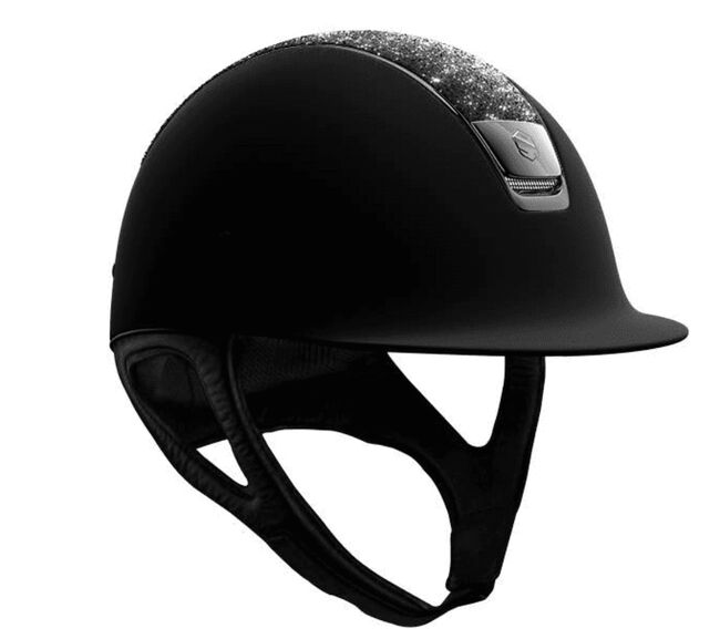 Samshield Reithelm, Samshield Reithelm Shadowmatt Top Crystal Fabric Swarovski black in schwarz, Clara Wehrmann, Riding Helmets, Vallendar , Image 2