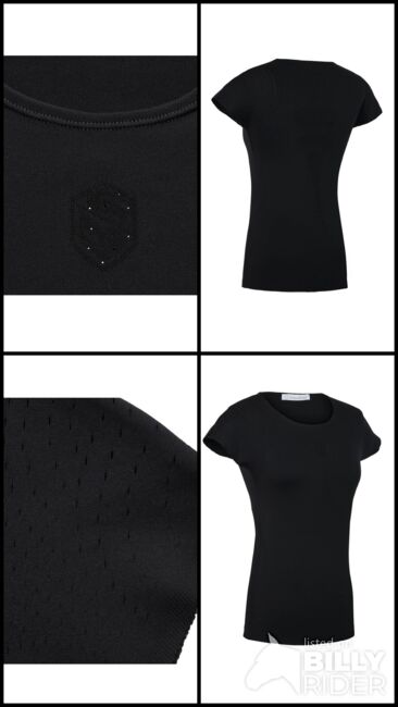 Samshield T-shirt XS/S schwarz mit Glitzer, Samshield  Luana , Veronika Krause, Shirts & Tops, Deggendorf, Image 5
