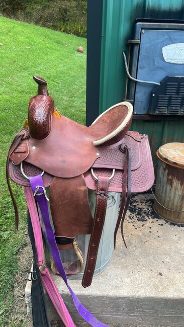 Santa Fe 12” saddle, Santa Fe , Amber , Western Saddle, Hardin , Image 2