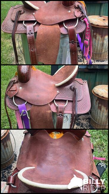Santa Fe 12” saddle, Santa Fe , Amber , Western Saddle, Hardin , Image 4