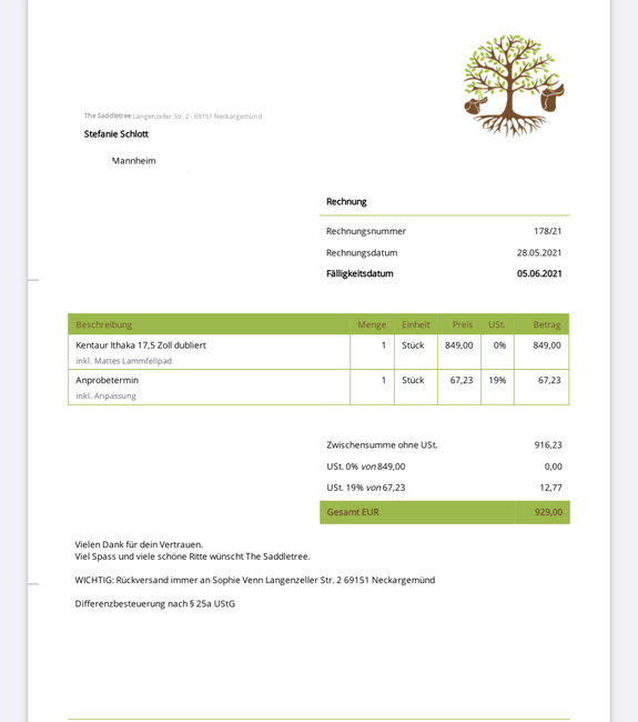 Sattel 17,5 Zoll Kentaur Ithaka, Kentaur Ithaka, Stephanie Schlott, Dressursattel, Mannheim, Abbildung 3