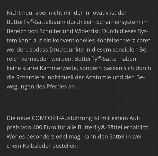 Sattel Butterfly Comfort Uta Gräf 18 T, Butterfly Comfort Sondermodell , Jessika, Dressursattel, Hamburg , Abbildung 7
