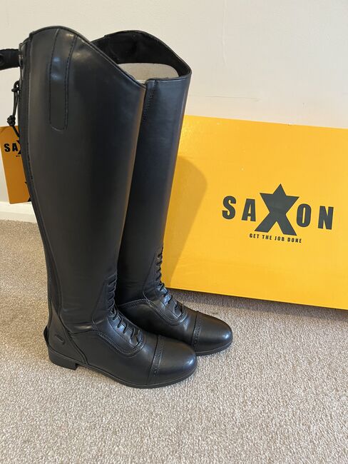 Saxon ladies/older girls riding boots, Saxon Syntovia tall field boots, Tony McDonnell, Riding Boots, Cranbrook