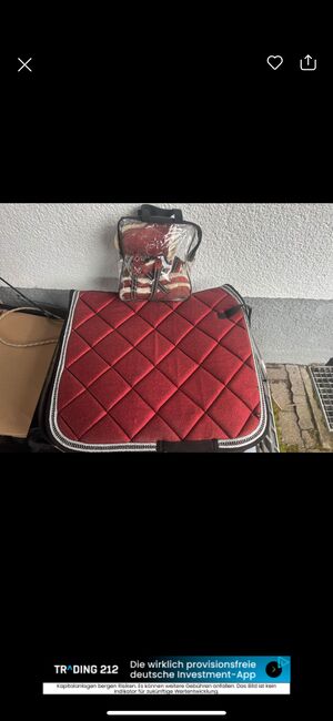 Schabracke und Gamaschen Rot, Bling your Horse, Nadine, Schabracken, Katzenelnbogen