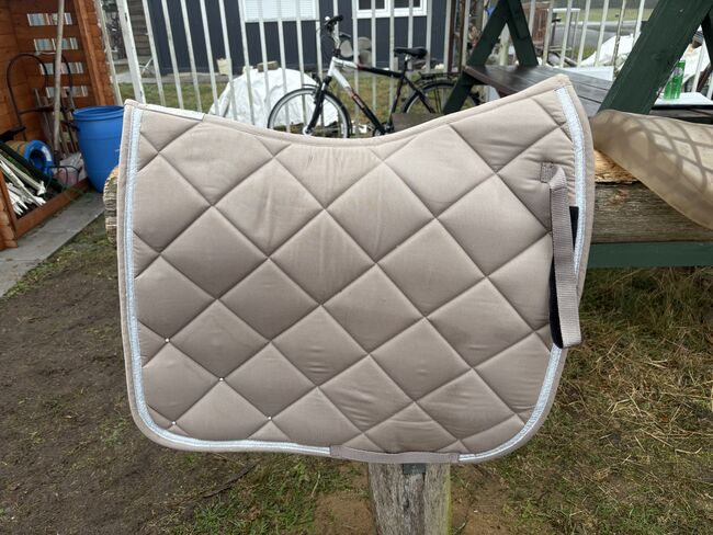 Schabracke COMPETITION mit Glitzer, Strass, taupe/gold DR, Waldhausen, bonny, Dressage Pads, Greifswald