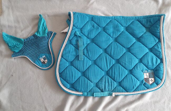 Schabracke inkl Fliegenhaube und Bandagen und Gamaschen ürkis, Eilin , Dressage Pads, Erolzheim, Image 2