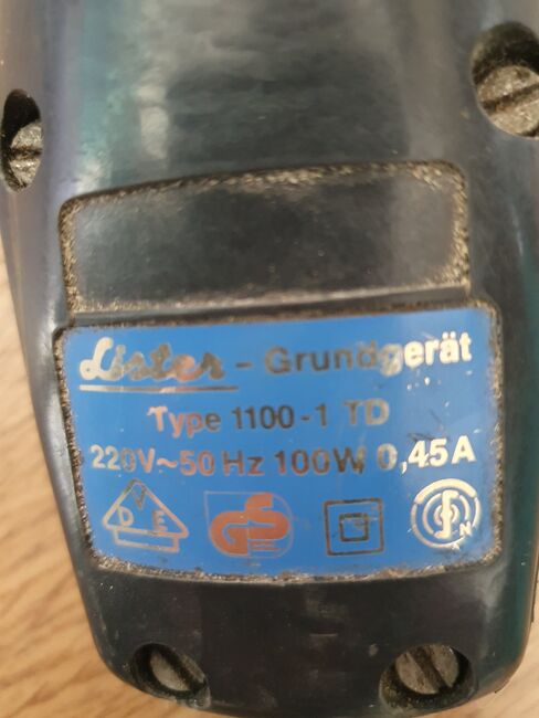 Schermaschine Lister, Lister Grundgerät Type 1100-1 TD, Christina , Putzzeug, Dautphetal, Abbildung 2