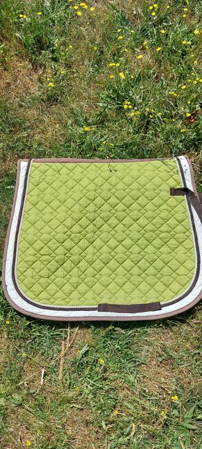 Schicke grün-braune Dressurschabracke, USG, Celine , Dressage Pads, Friedrichsthal