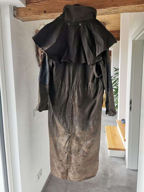 Scippis Oilskin Mantel - Regenreitmantel, Wachsmantel, Regenmantel - Größe M, Scippis Longrider Coat, Hermine S., Kurtki jeździeckie męskie, Groß Sankt Florian, Image 4