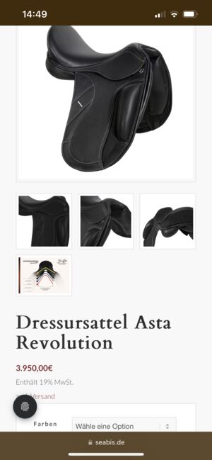 Seabis Asta Revolution Dressursattel 17,5“ - selbst anpassbar durch austauschbare Kopfeisen, Seabis Asta Revolution, Maria Honauer, Dressage Saddle, Steinhöring, Image 14