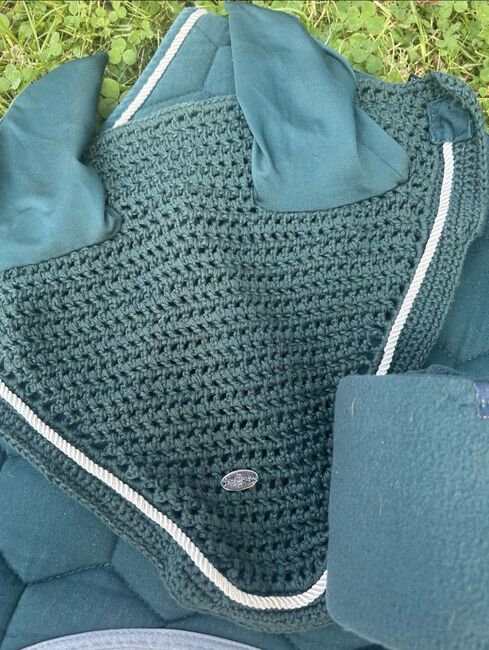 Set Olivgrün Schabracke Fliegenhaube Bandagen Gamaschen VS/FULL, Felix Bühler, Schumann, Dressage Pads, Frankenberg, Image 3