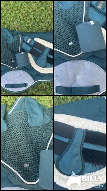 Set Olivgrün Schabracke Fliegenhaube Bandagen Gamaschen VS/FULL, Felix Bühler, Schumann, Dressage Pads, Frankenberg, Image 7