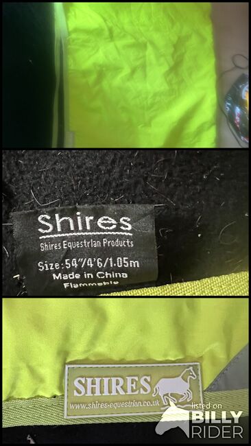 Shires Hi Viz Waterproof Ride on Sheet, Sally Mellish, Derki dla konia, Chesterfield, Image 4