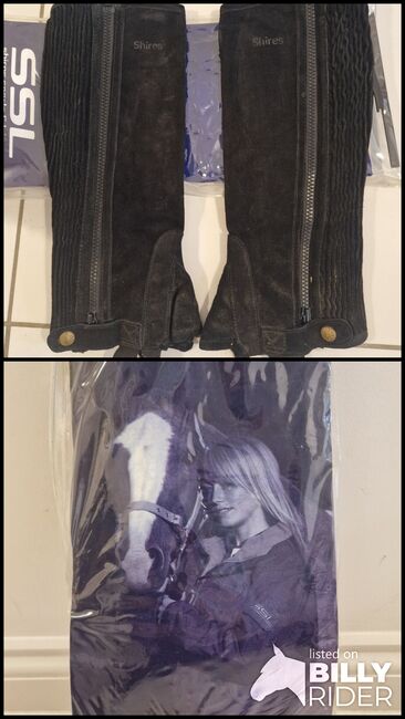 Shires Moretta Suede Half Chaps - Black, Shires, Catherine Henry, Half Chaps, Pontefract, Image 3