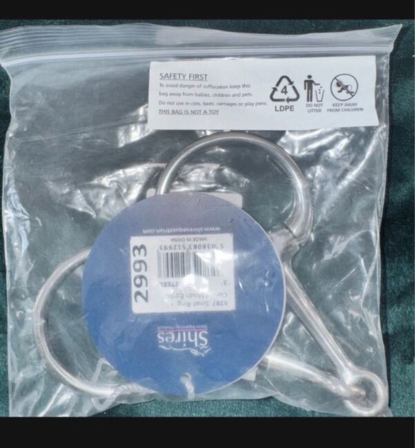 Shires Small Ring Curved Mouth Eggbutt Bit 5” 12.5cm New With Tags, Shires 6287, Kayleigh, Horse Bits, Warrington