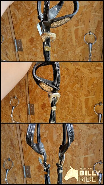 Showtrense Zweiohr mit echten Silver Plates, Westernworld Konz, Simone , Bridles & Headstalls, Emskirchen, Image 4