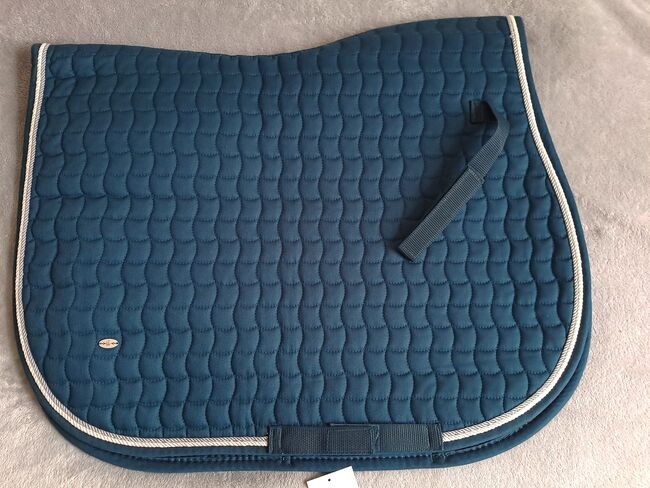 Showmaster Schabracke Basic-Deluxe Wb/Vs Petrol-Blau NEU, L.T., Dressage Pads, Kahla, Image 3