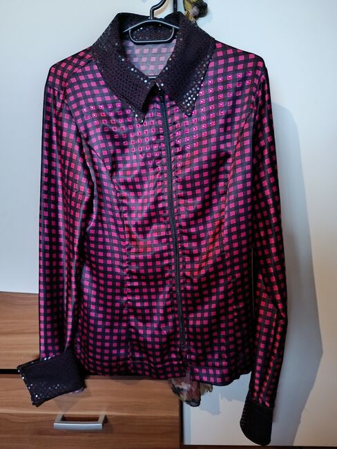 Showshirt/ Railshirt 38 pink schwarz Glitzer Western Turnier, U.b., Show Apparel, Auerbach in der Oberpfalz, Image 2