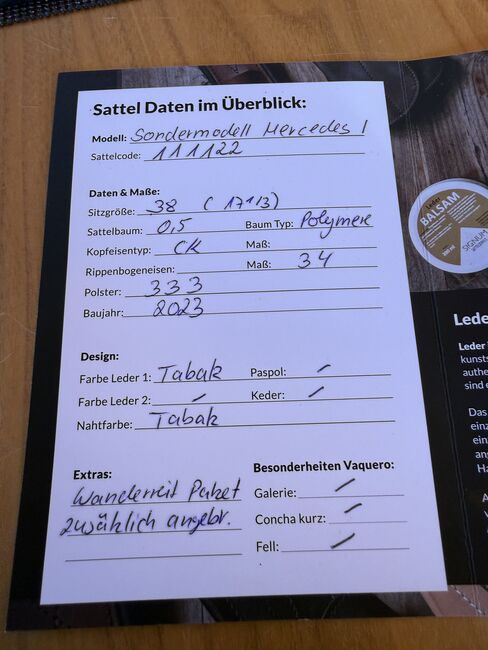 Signum Omega Mercedes Sattel Bj. 2023 - NP 4.060,00 EUR, Signum Omega Mercedes - Sondermodell, A.S., Wanderreitsattel, Fargau, Abbildung 3
