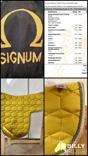 Signum Sattel 17,5 ⭐️TOP⭐️ inkl. Mattes Satteldecke, Signum Omega Classic, Tanja, Dressursattel, Dettenheim, Abbildung 6