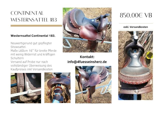 Westernsattel Continental, Continental  183 Show, Saskia Rogge , Siodło westernowe , Obersontheim