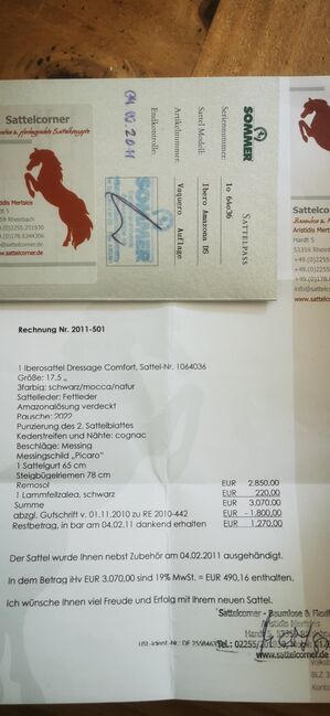 Ibero Sattel Amazona DS Comfort, Sattlerei Sommer  Ibero Amazona DS, Gaby Mohr, Dla koni, Ermatingen , Image 2