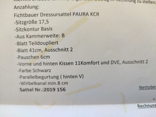 Fichtbauer Dressursattel PAURA KCR, Fichtbauer  PAURA KCR, Sabrina Mast , Siodła ujeżdżeniowe, Winterbach-Manolzweiler , Image 2
